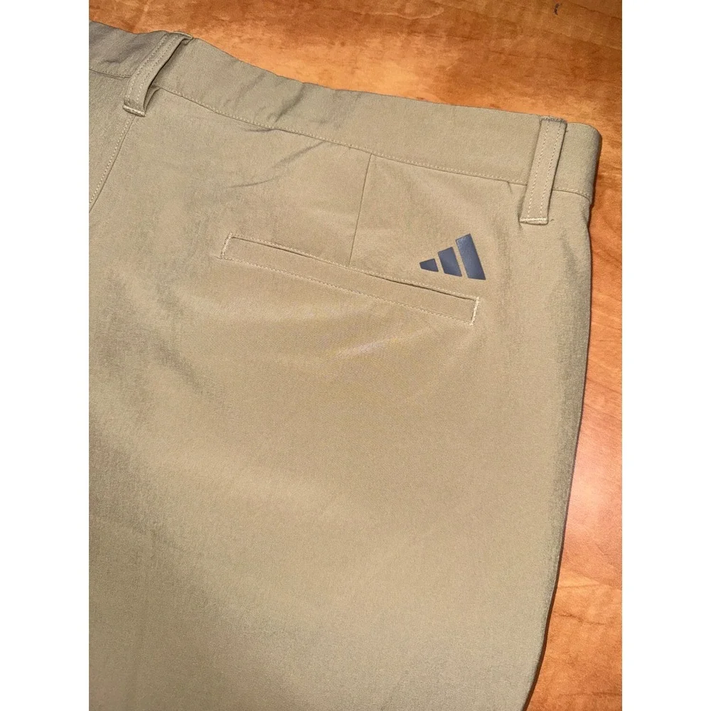 Adidas Golf Ultimate365 Shorts Mens 38 Khaki Tan Stretch Performance